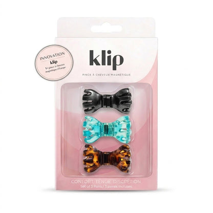 Klip Farfalla Blu - Fermaglio magnetico - Set da 3