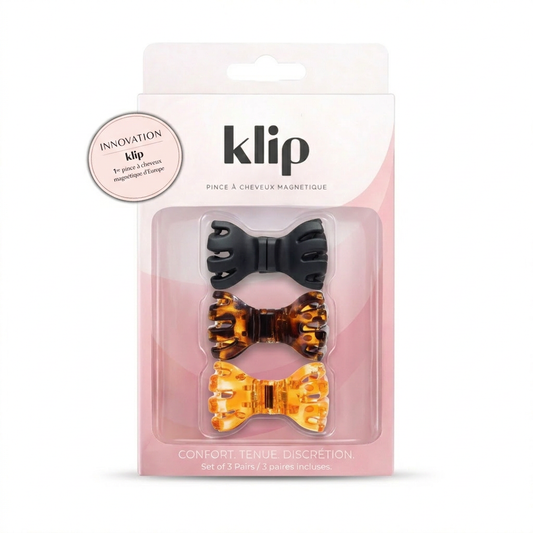 Klip Farfalla Leopardo - Fermaglio magnetico - Set da 3