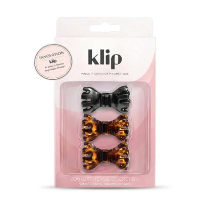 Klip Farfalla Leopardo & Nero - Fermaglio magnetico - Set da 3